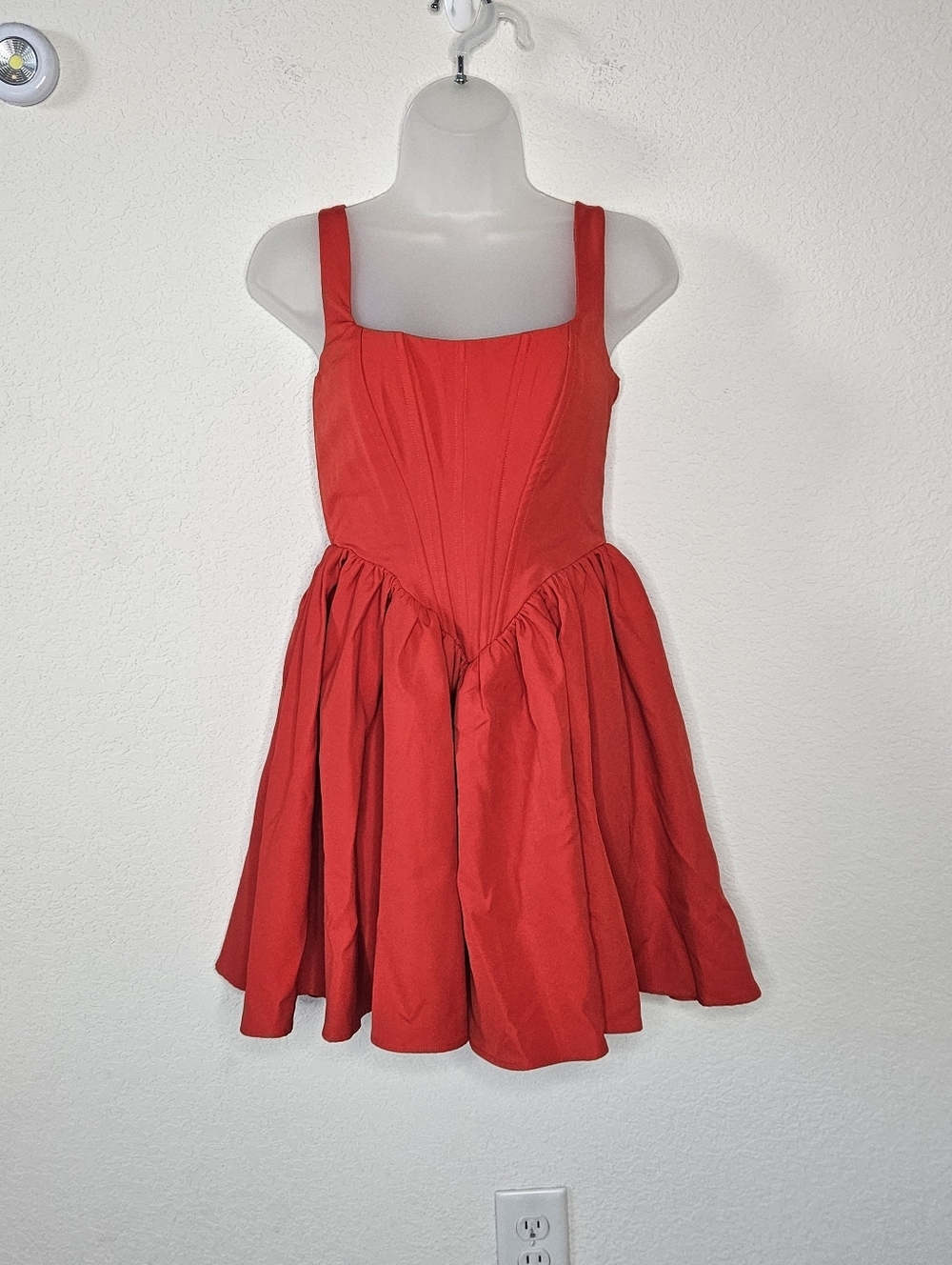 Showpo Aimee Mini Dress Red Corset Fit & Flare Scoop Neck Party Dress Size 6 NWT - Picture 6 of 14